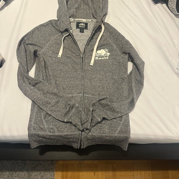 Roots Tops - Roots Heather Gray Hoodie with Logo